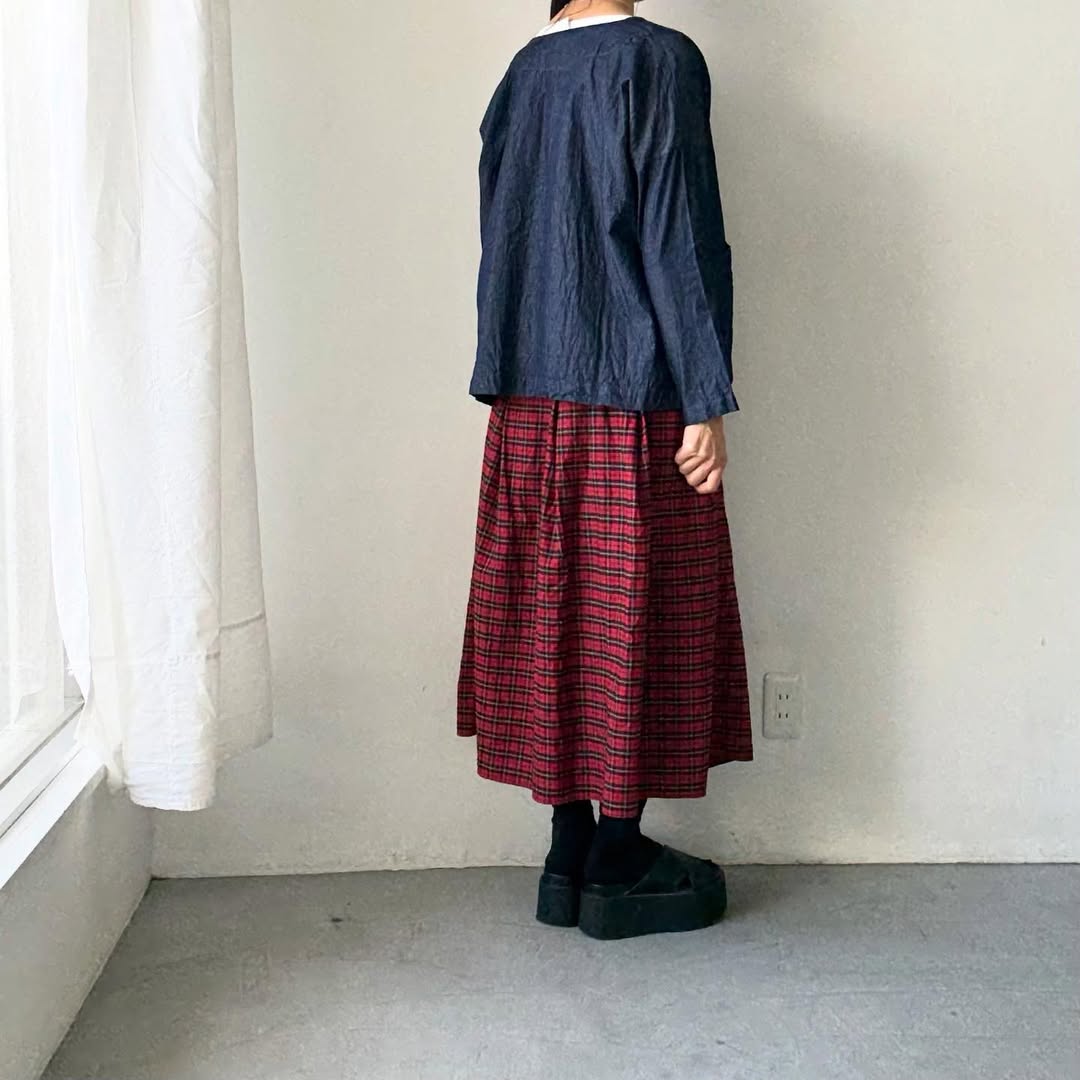 jujudhau デッドストックデニムダブルボタンシャツ