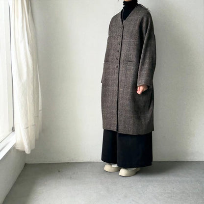 atelier naruse ハリスツイードウールコクーンコート