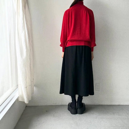 atelier naruse ウールタートルネックニット　レッド