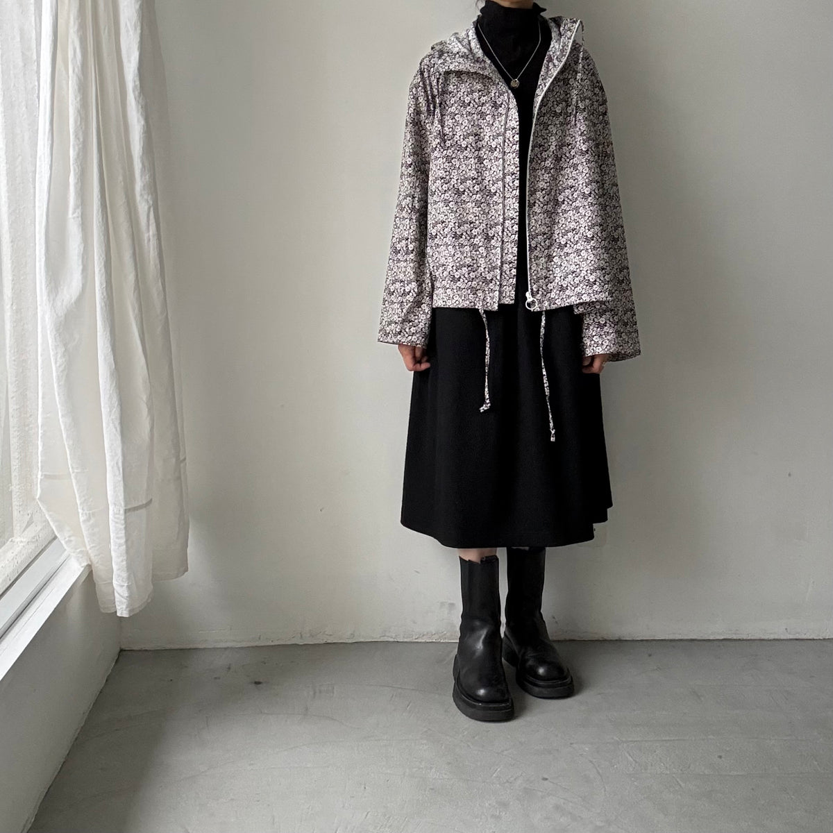 R&D.M.Co  コットンワイルドベリーフーディブルゾン