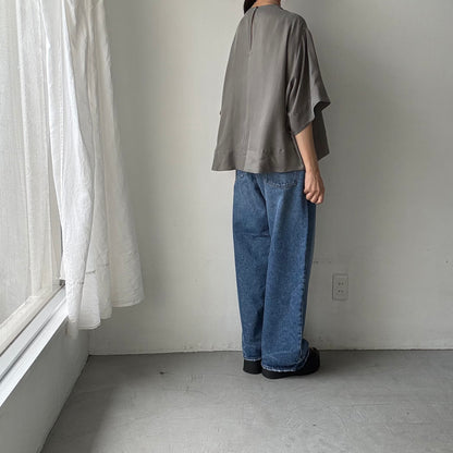 TENNE HANDCRAFTED MODERN ハーフスリーブトップス　グレー