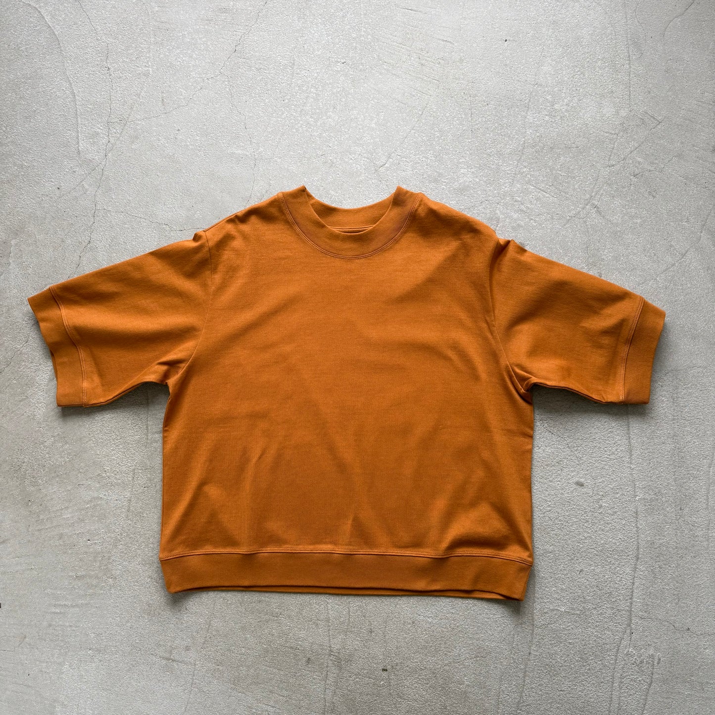 atelier d'antan  Bordet コットンジャージー５分袖プルオーバー　コニャック