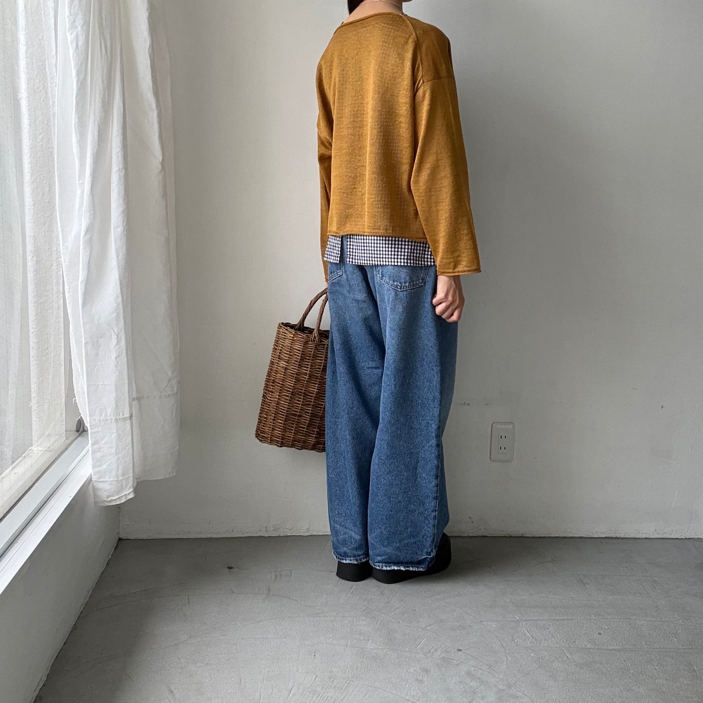 atelier d'antan  Paulet リネンニットカーディガン　マスタード