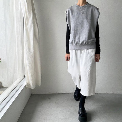homspun コンパクト裏毛ベスト　トップグレー