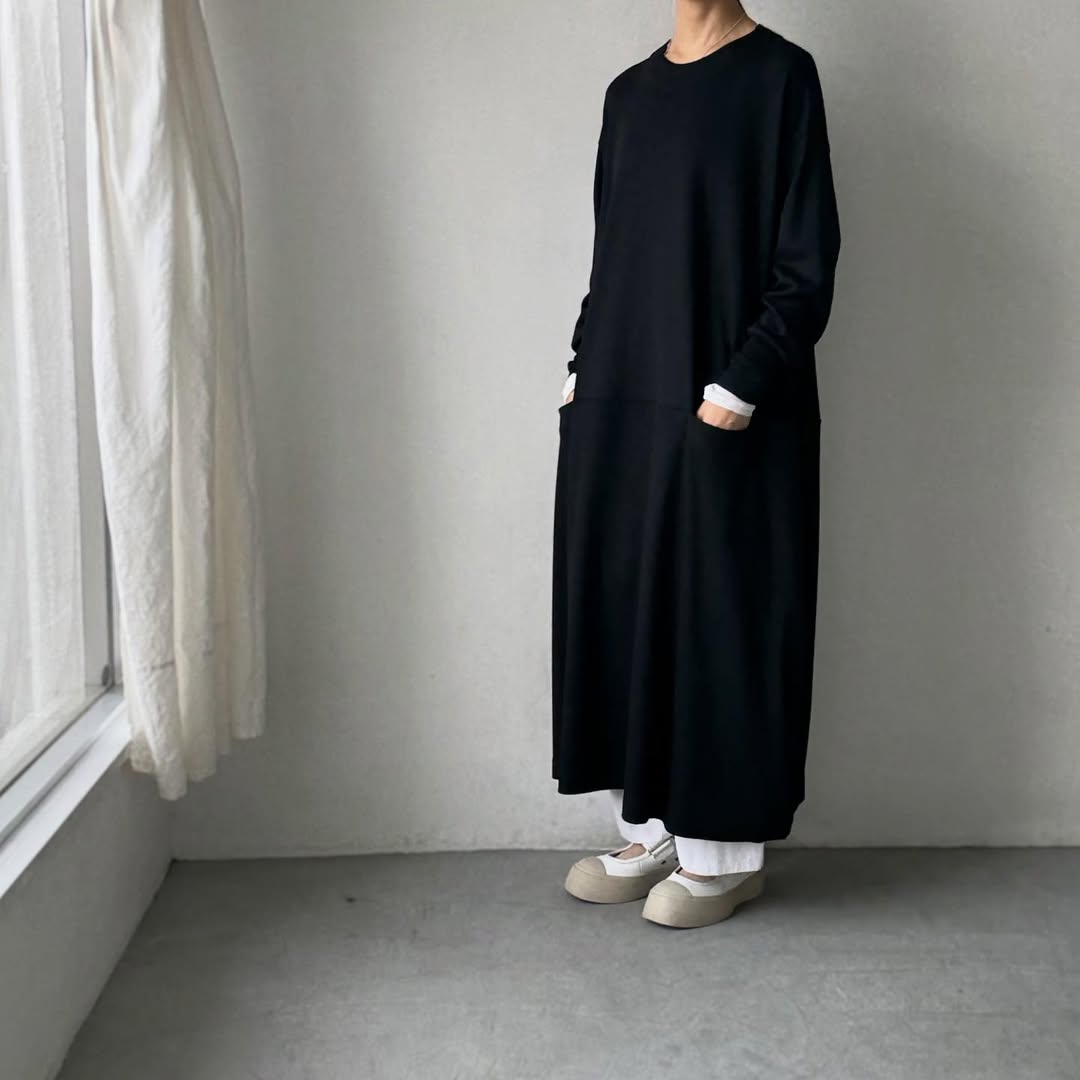 atelier naruse  スムースウールコクーンワンピース　size2