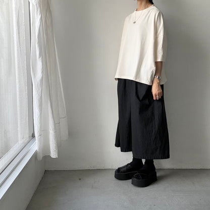 🟡水曜日入荷分予約受付中🟡 Linenya  テラヴェ7分袖Tシャツ　アイボリー
