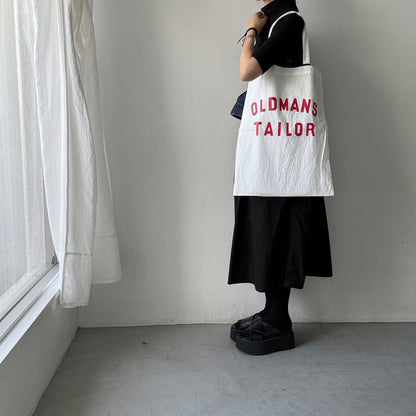 OLDMANS TAILOR  OMTプリントテクスチャートートバッグ　ホワイト