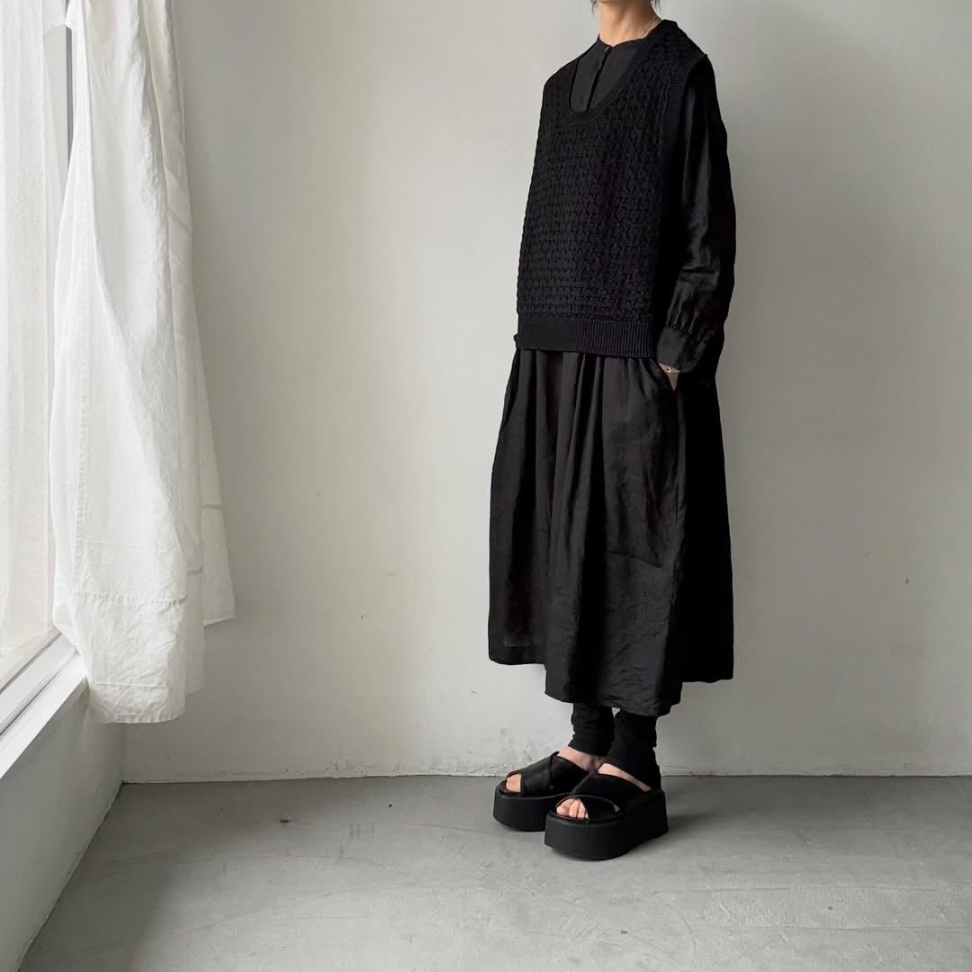 atelier naruse  コットンバスケット編みニットベスト