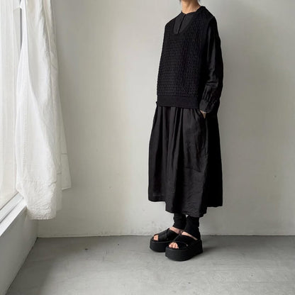atelier naruse  コットンバスケット編みニットベスト