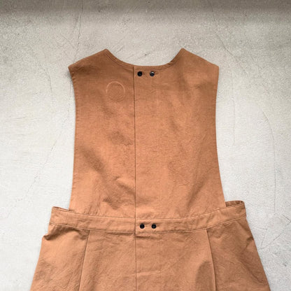 atelier d'antan kobell コットンエプロンドレス　カーキ
