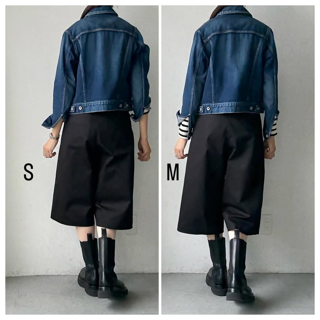 R&D.M.Co  チノクロスガウチョパンツ　ブラック