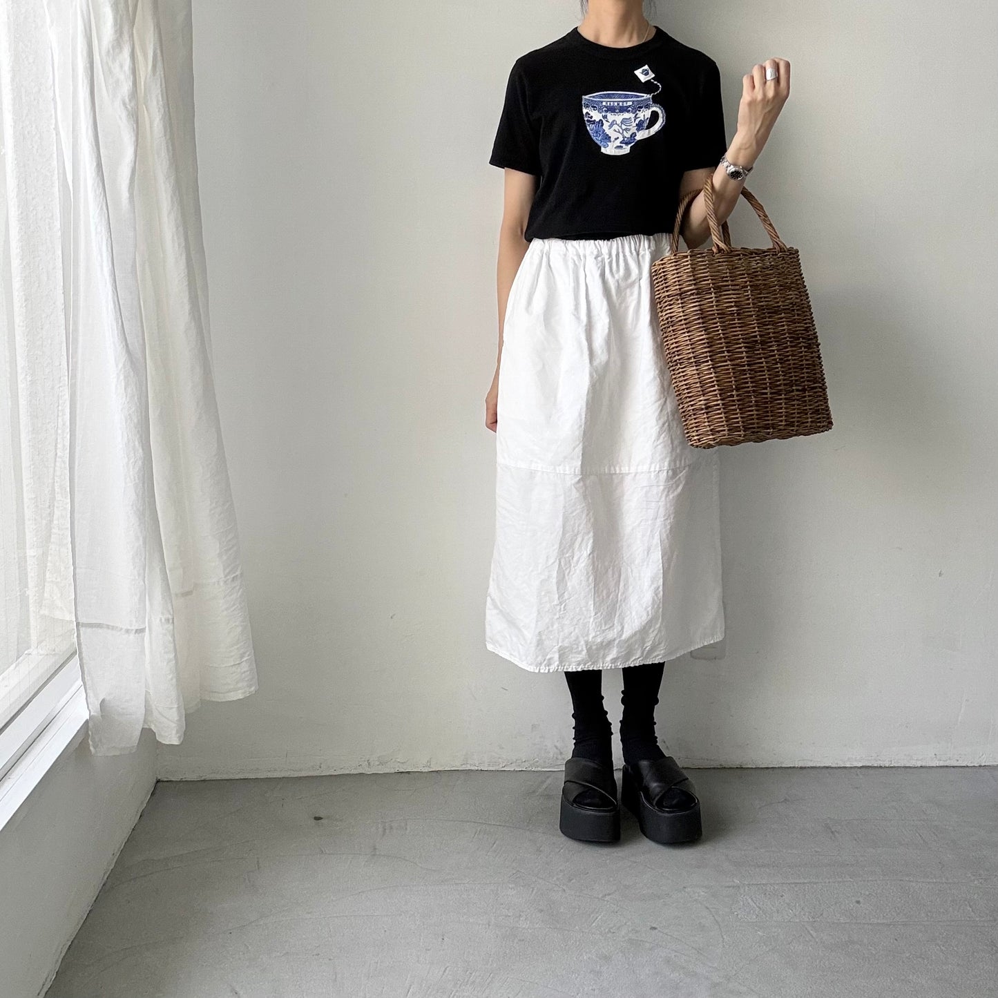 R&D.M.Co   BLUE WILLOWミルクティーTシャツ