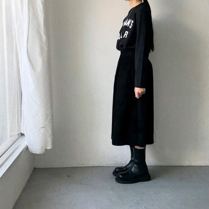 OLDMANS TAILOR OMTラバープリント長袖Tシャツ　ブラック