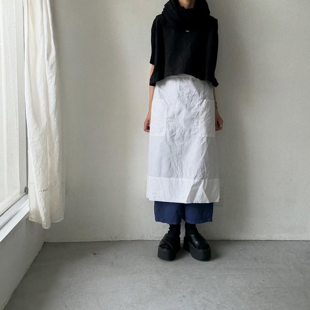 homspun パルキーシーチングコットンギャザーパンツ　ブルー