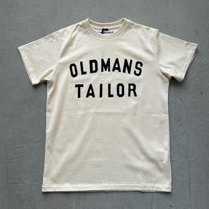 OLDMANS TAILOR OMTフロッキープリントロゴ半袖Tシャツ