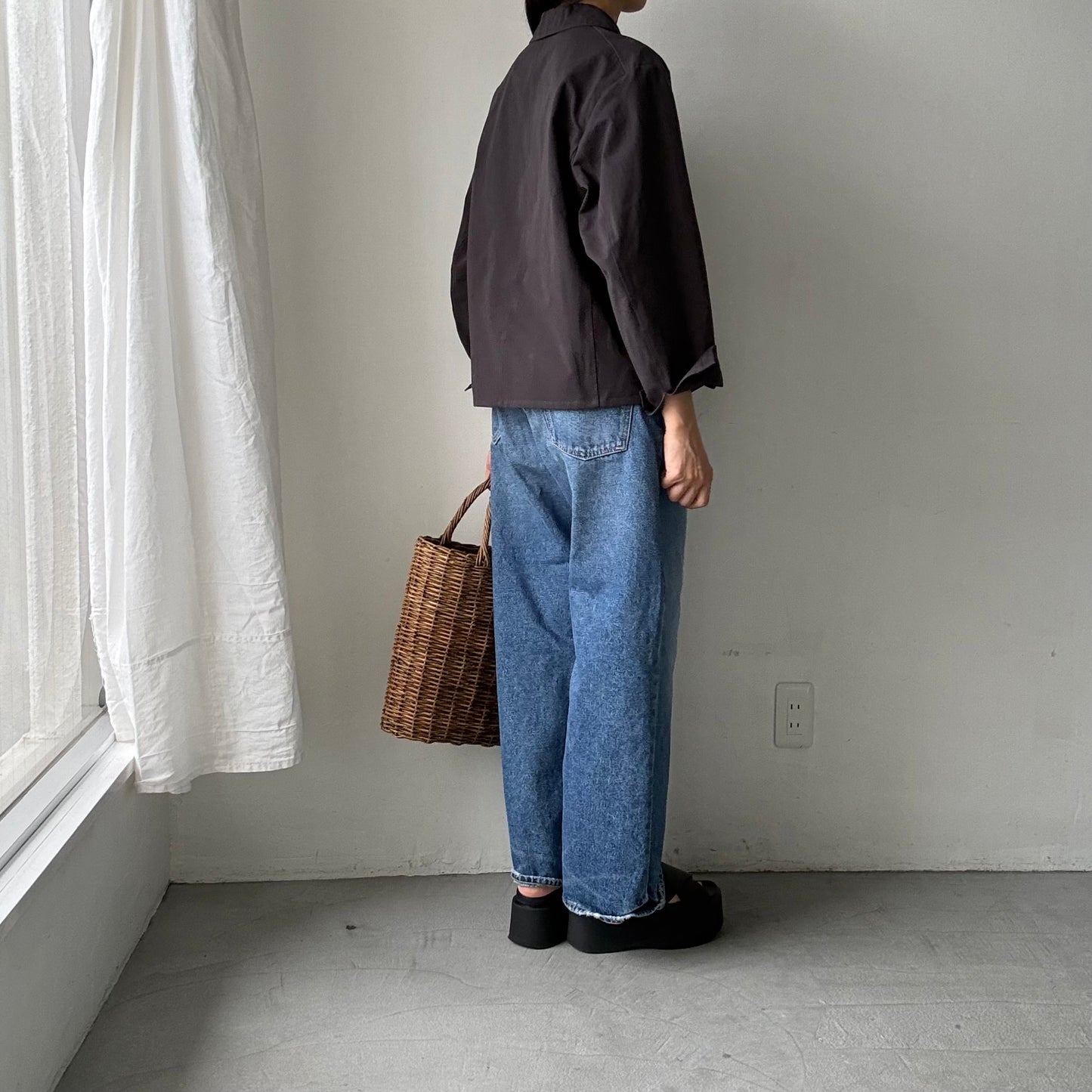 atelier d'antan Kantor コットンジャケット　ダークグレー