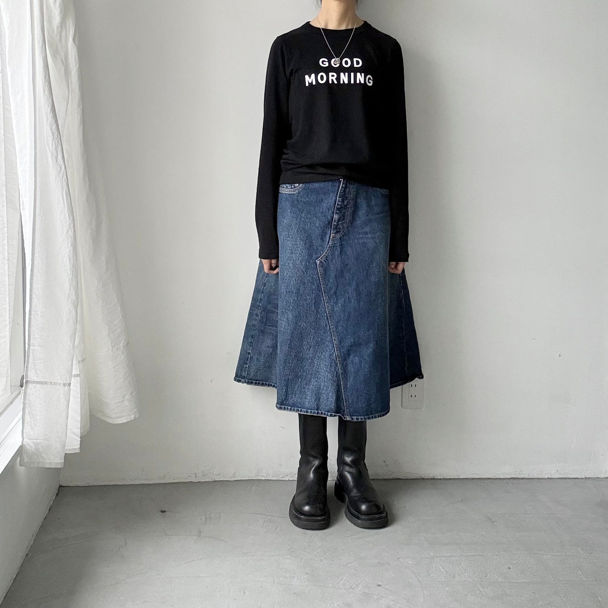 R&D.M.Co  GOOD MORNING長袖Tシャツ