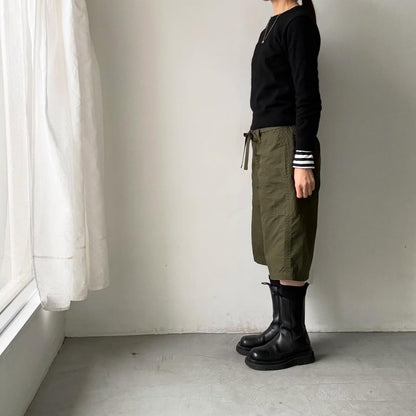 homspun  リップストップハーフパンツ　オリーブ