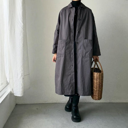 jujudhau  デッドストックコットンワークコート　グレー