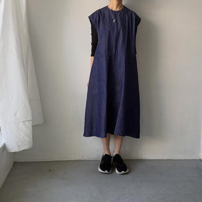 R&D.M.Co コットンデニムハンチドバックドレス