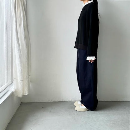 MAGALI クォーターニットフリルプルオーバー