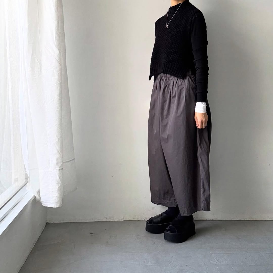 jujudhau  デッドストックコットンワイドパンツ　グレー