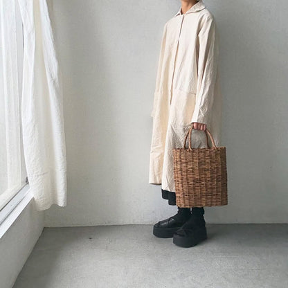 jujudhau コットンカラードコート