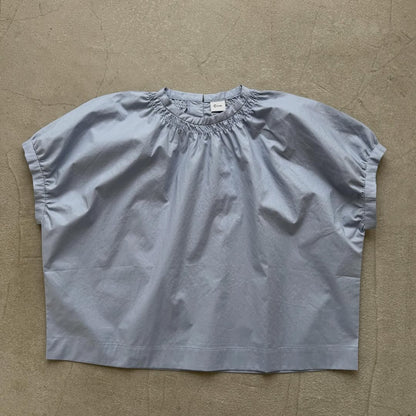 🟡週末入荷分予約受付中🟡cion  コットンシャーリングブラウス　サックスブルー