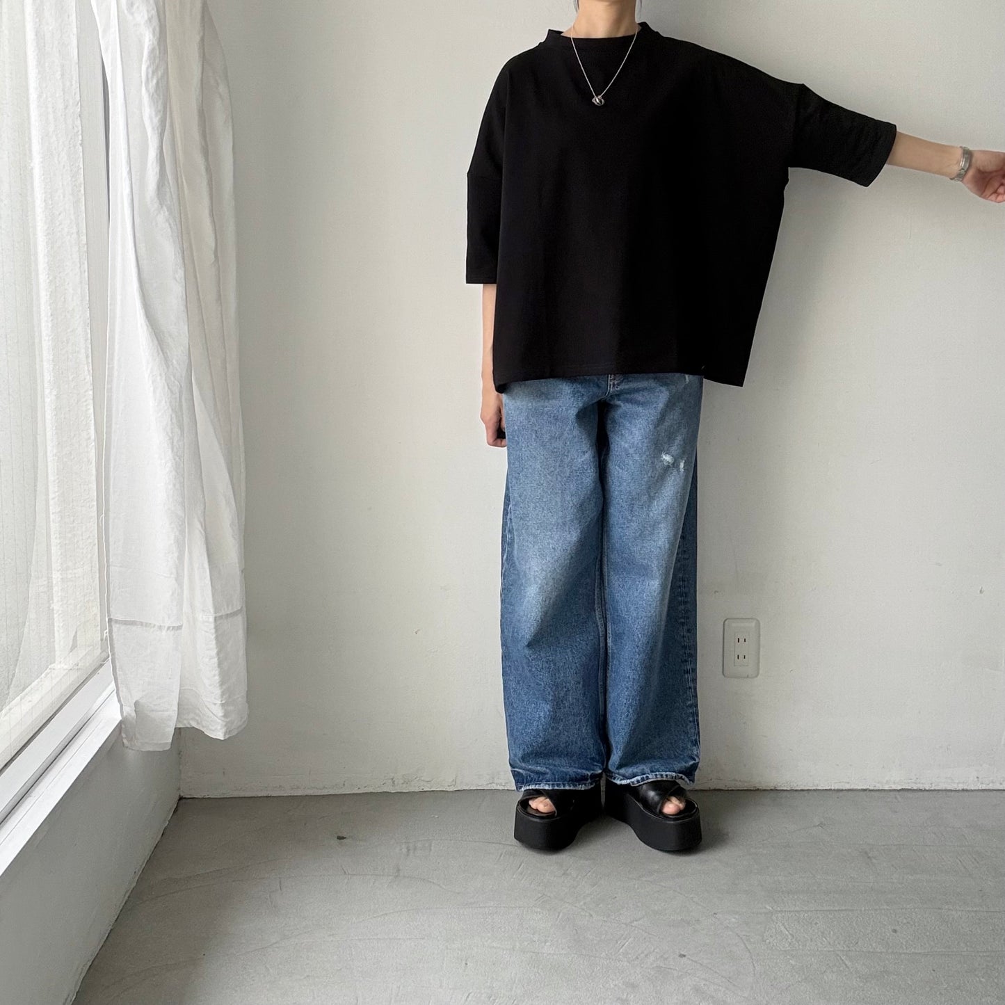 Linenya  テラヴェ7分袖Tシャツ
