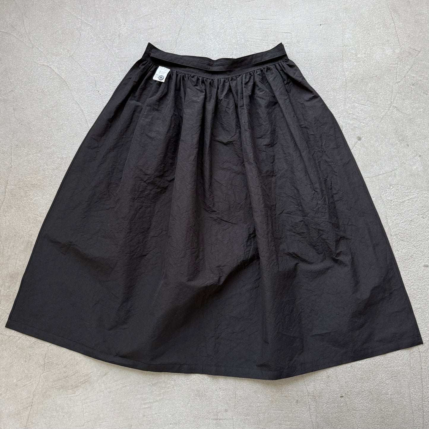 R&D.M.Co  コットンリネンシルクワッシャーサロンエプロン　ブラック