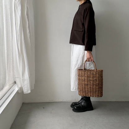 atelier d'antan Taineコットンジャケット　ダークブラウン