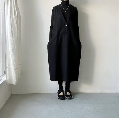 atelier naruse コットンウールヘリンボンジャンパースカート