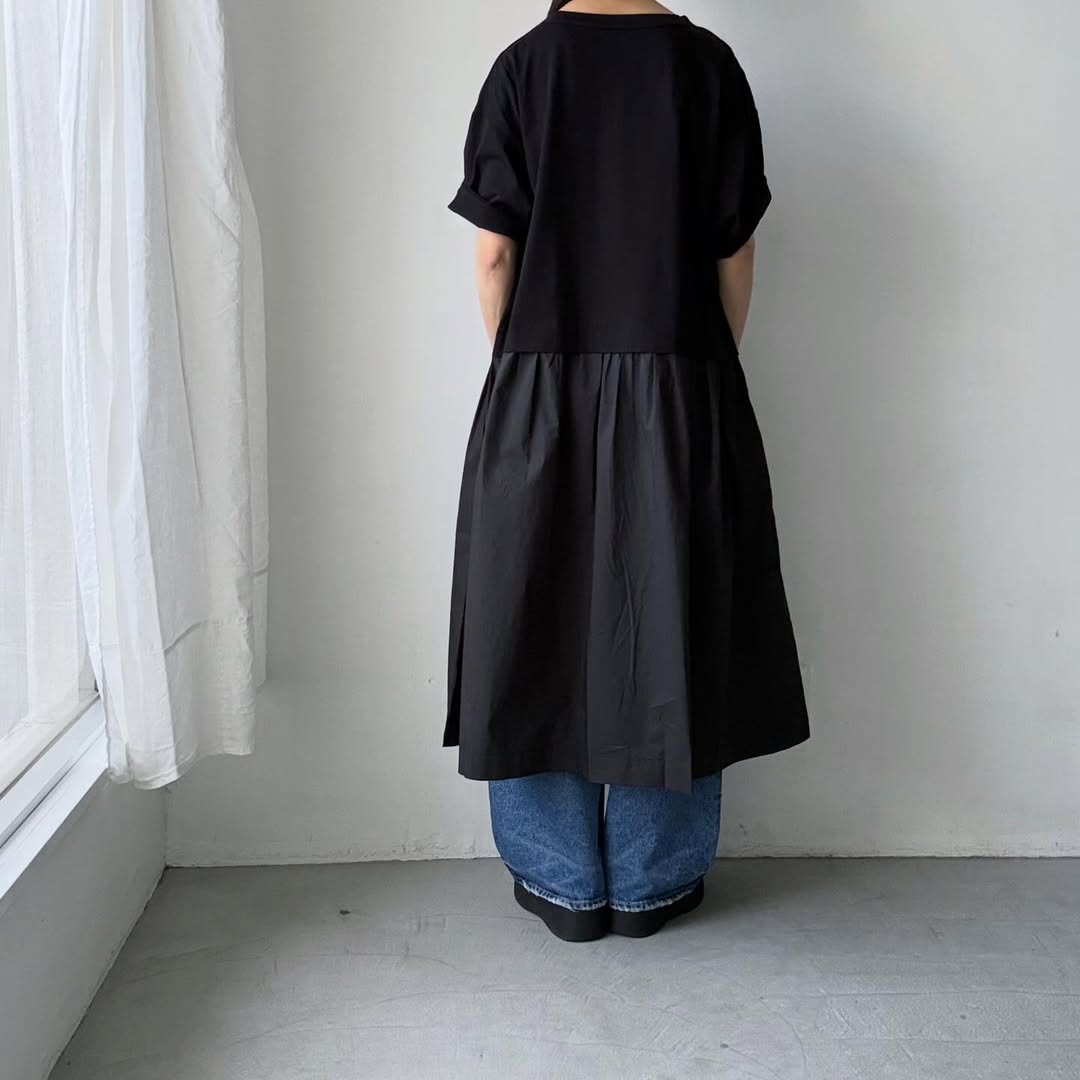 cion コットンTシャツコンビワンピース