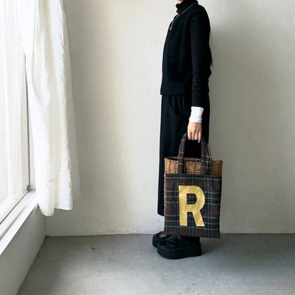R&D.M.Co  ウールタータンチェックRトートバッグ