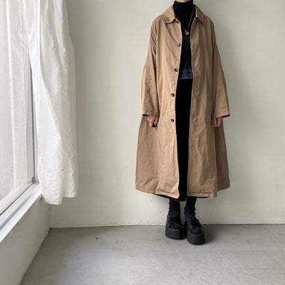 R&D.M.Co ガーメントダイステンカラーコート　ベージュ