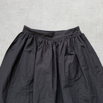 R&D.M.Co  コットンリネンシルクワッシャーサロンエプロン　ブラック