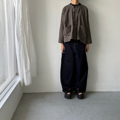 jujudhau コットンダブルボタンシャツ