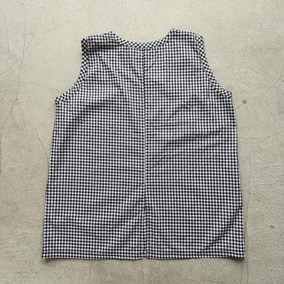 homspun  ギンガムノースリーブプルオーバー　