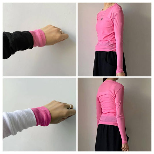 ゴーシュ  強撚フライス長袖Tシャツ
color ブライトピンク