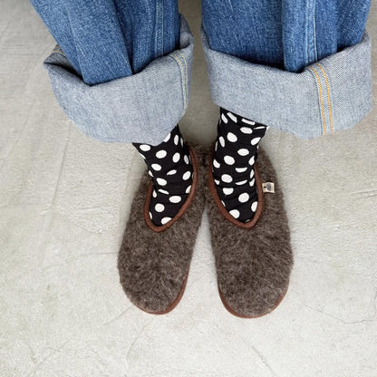 COLD BREAKER　ウールルームシューズ　ブラウン