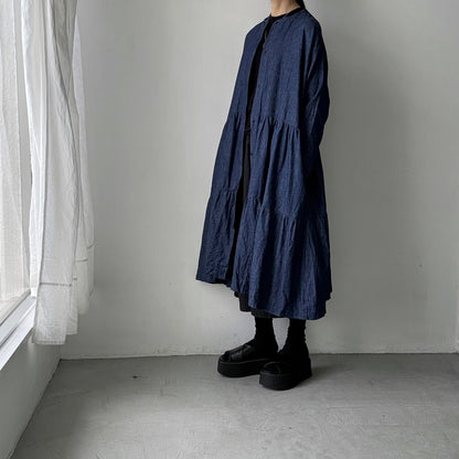 jujudhau デッドストックデニムティアードドレス