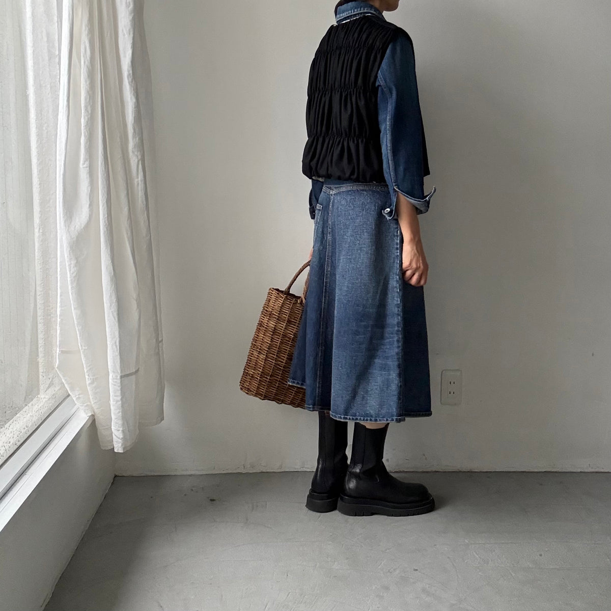 R&D.M.Co  ミドルスムースシャーリングベスト