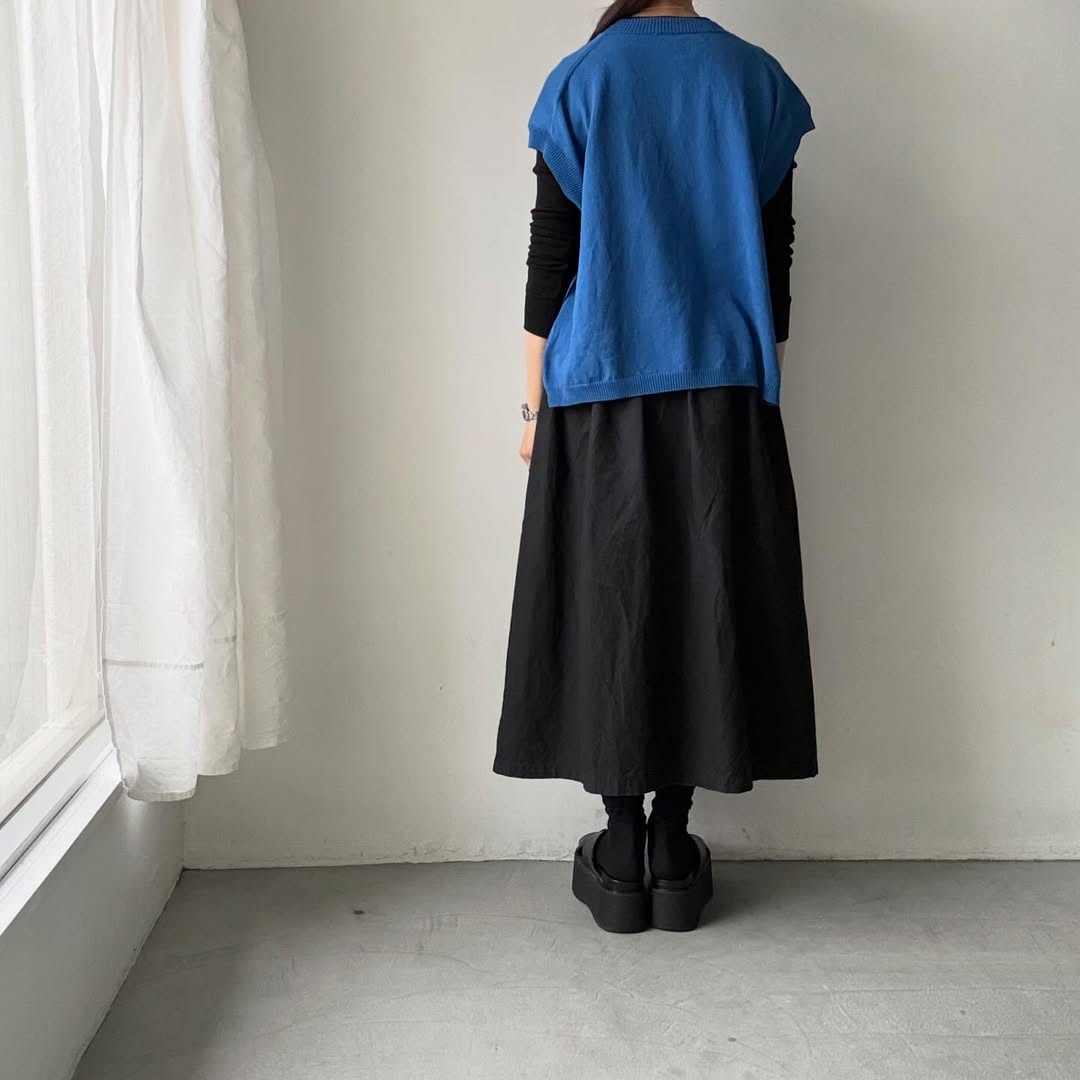 homspun  コットンコードベスト　ブルー