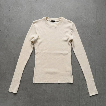R&D.M.Co  クルーネックリブニットソー