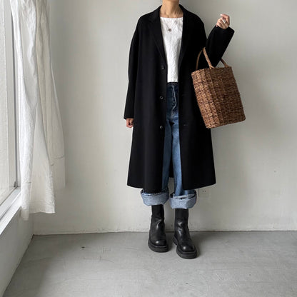ゴーシュ  ウールシルクカシミアリバーロングコート