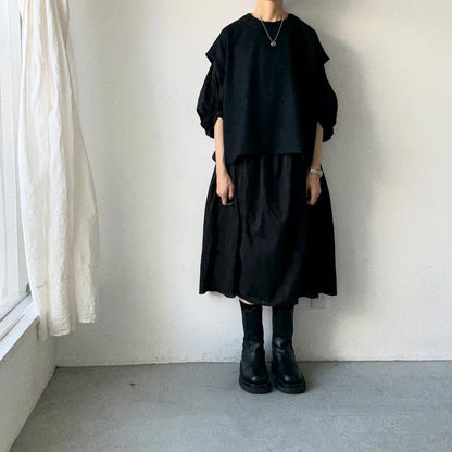 Linenya  ウールベスト　ブラック
