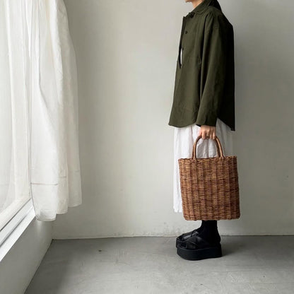 homspun  リップストップシャツジャケット　オリーブ