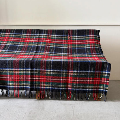 TWEED MILL ウールブランケット
 Black stewart