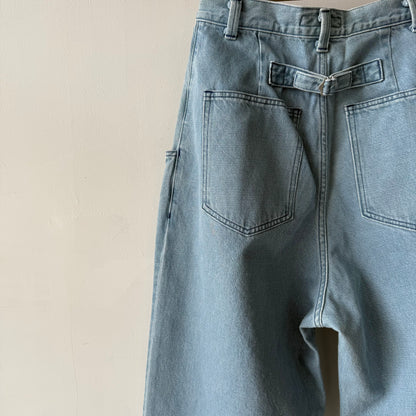 atelier naruse  コットンデニムワイドタックパンツ　size 1