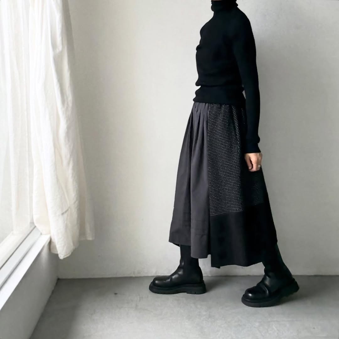 MAGALI  ピンドットツイードヴィンテージスカート